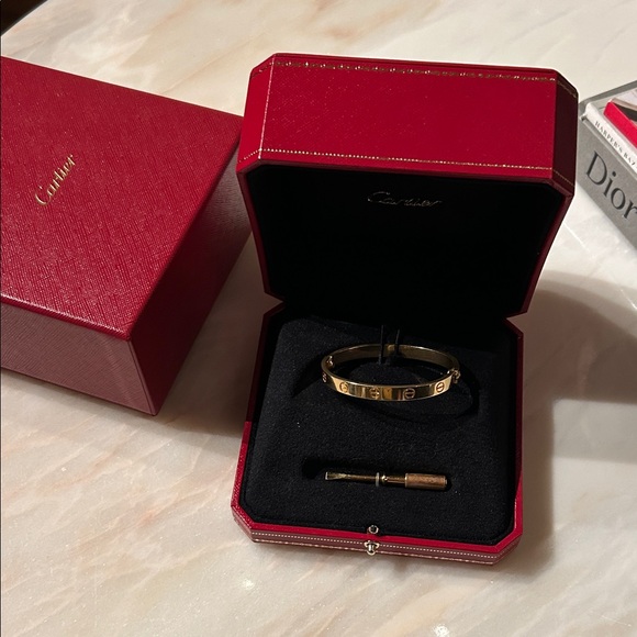 Cartier Jewelry - Cartier Gold Love Bracelet with Red Box